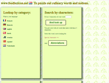 Tablet Screenshot of foodlexicon.net